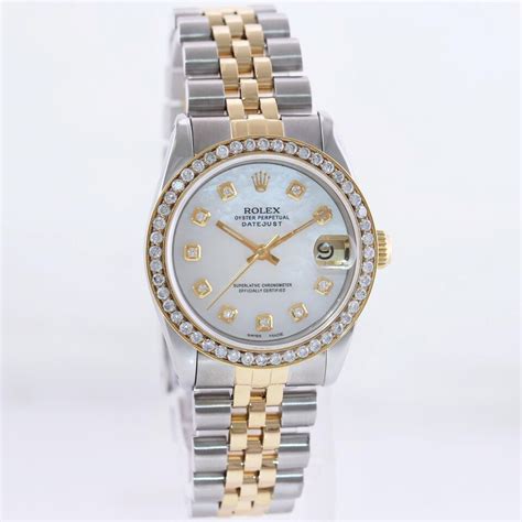 Rolex Ladies Rolex 68273 Two Tone Yellow Gold Steel 31mm